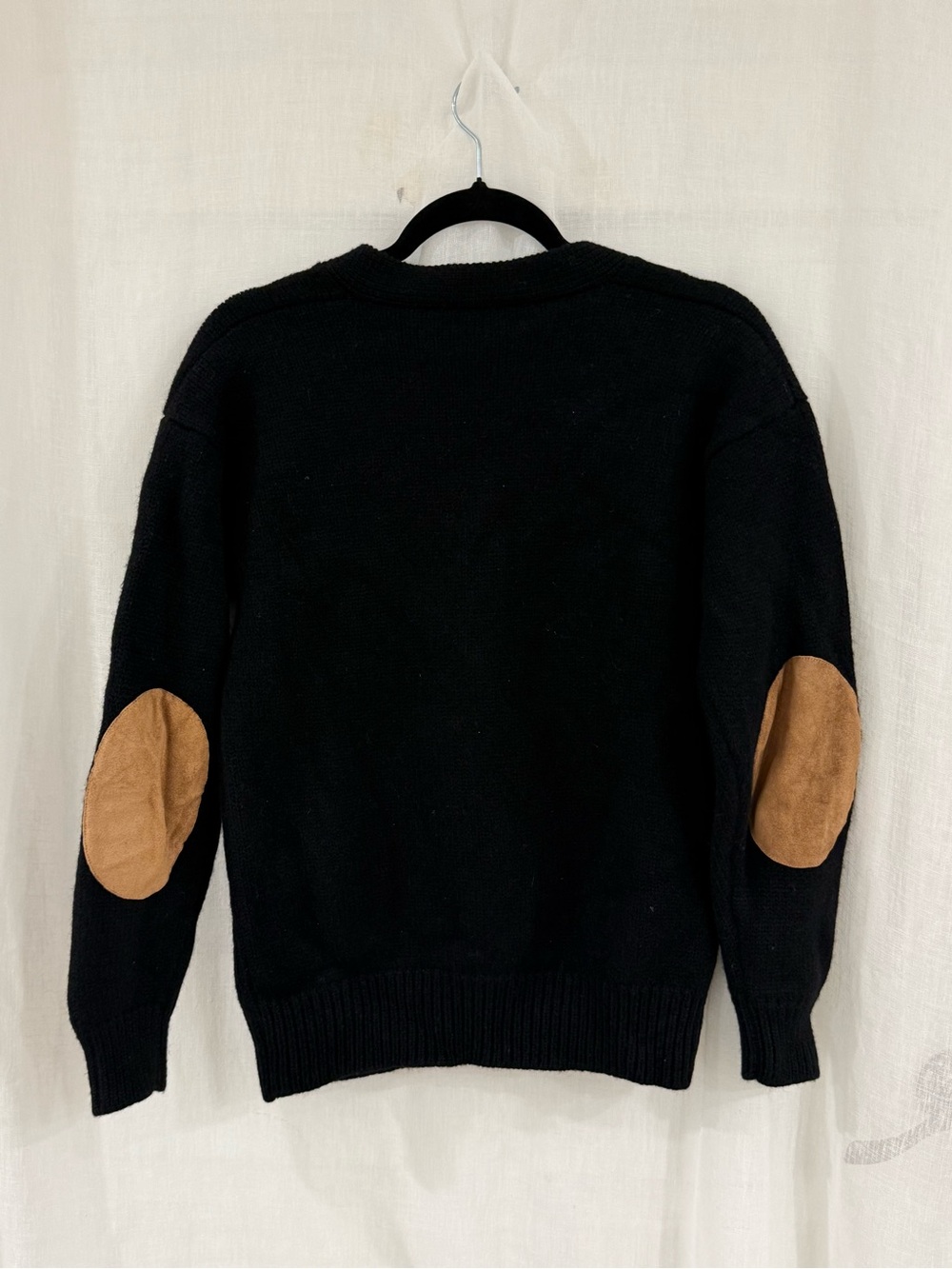Vintage Charter Club 100% Pure Wool Cardigan Sweater with Suede Elbow Patches